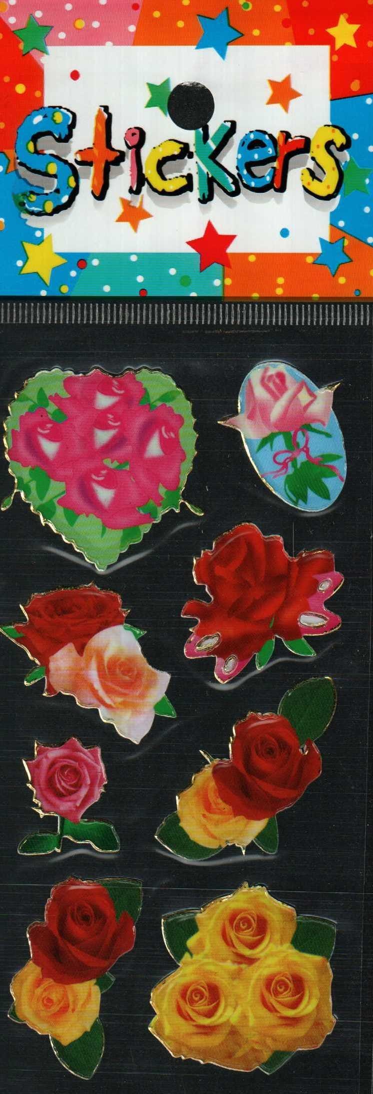 Full Color Sticker Sheet -  Heart Rose - The Country Christmas Loft
