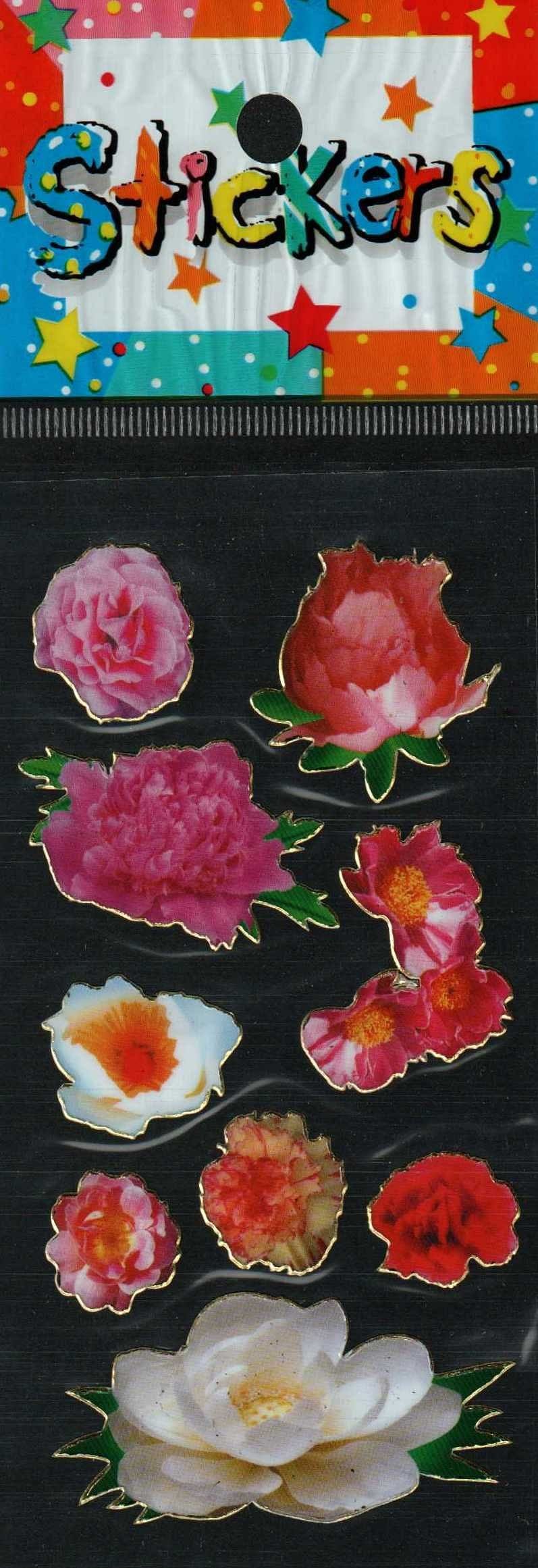 Full Color Sticker Sheet -  Flowers w/ Lily Pad - Shelburne Country Store