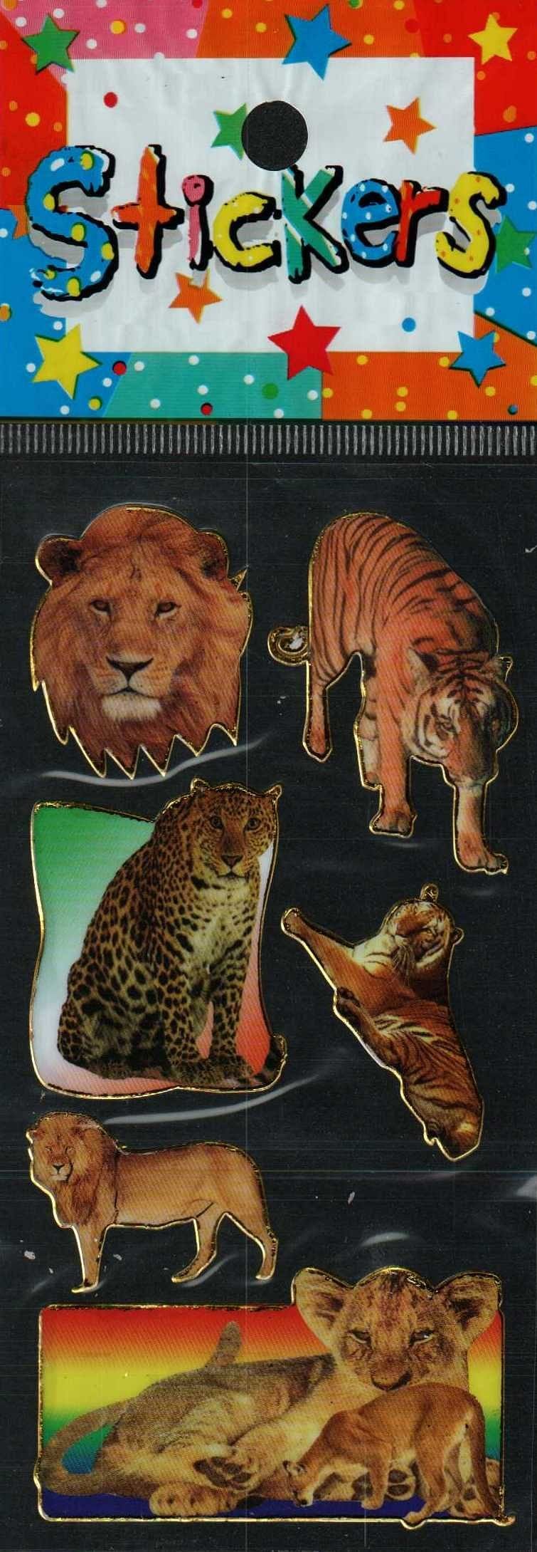 Full Color Sticker Sheet -  Wild Cats - Shelburne Country Store