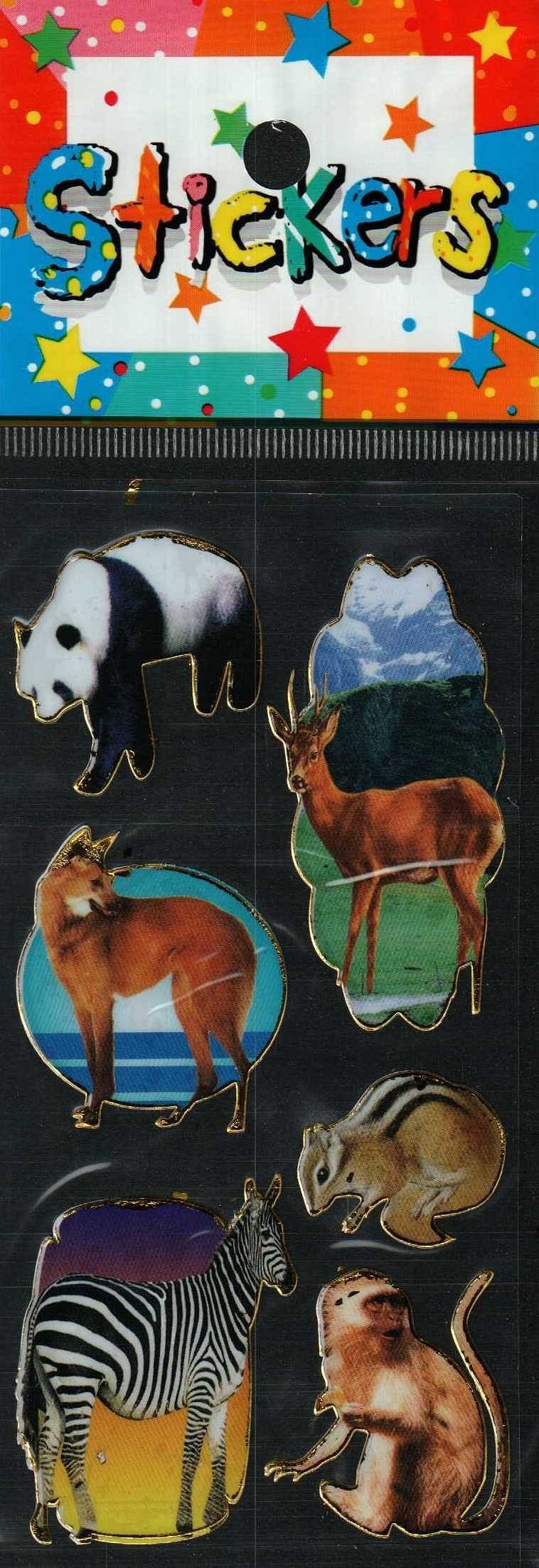 Full Color Sticker Sheet -  Outdoor Wild Animals - Shelburne Country Store
