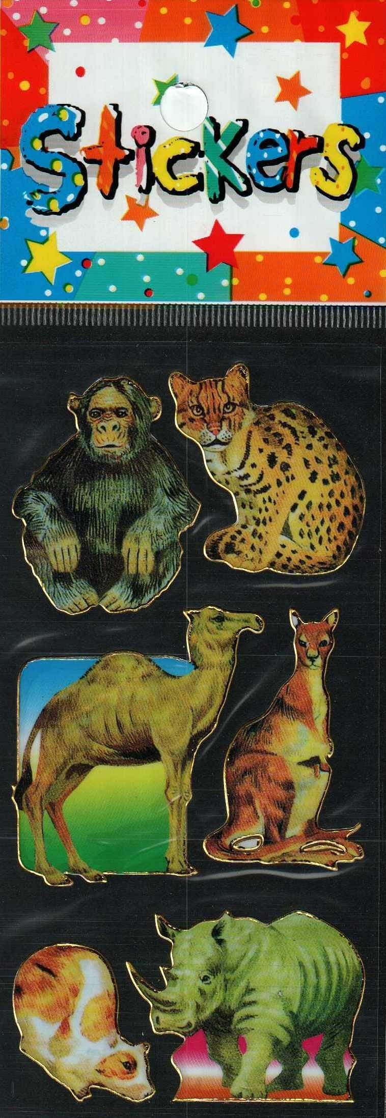 Full Color Sticker Sheet -  African Animals - Shelburne Country Store