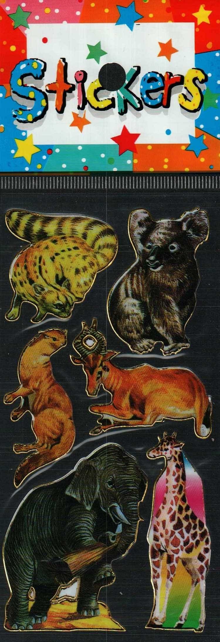 Full Color Sticker Sheet -  Zoo Animals - Shelburne Country Store