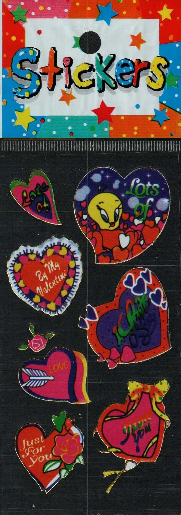 Full Color Sticker Sheet -  Lots of Love Hearts - Shelburne Country Store