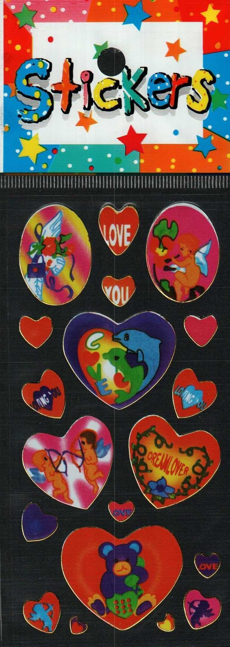 Full Color Sticker Sheet -  Dolphin Hearts - Shelburne Country Store