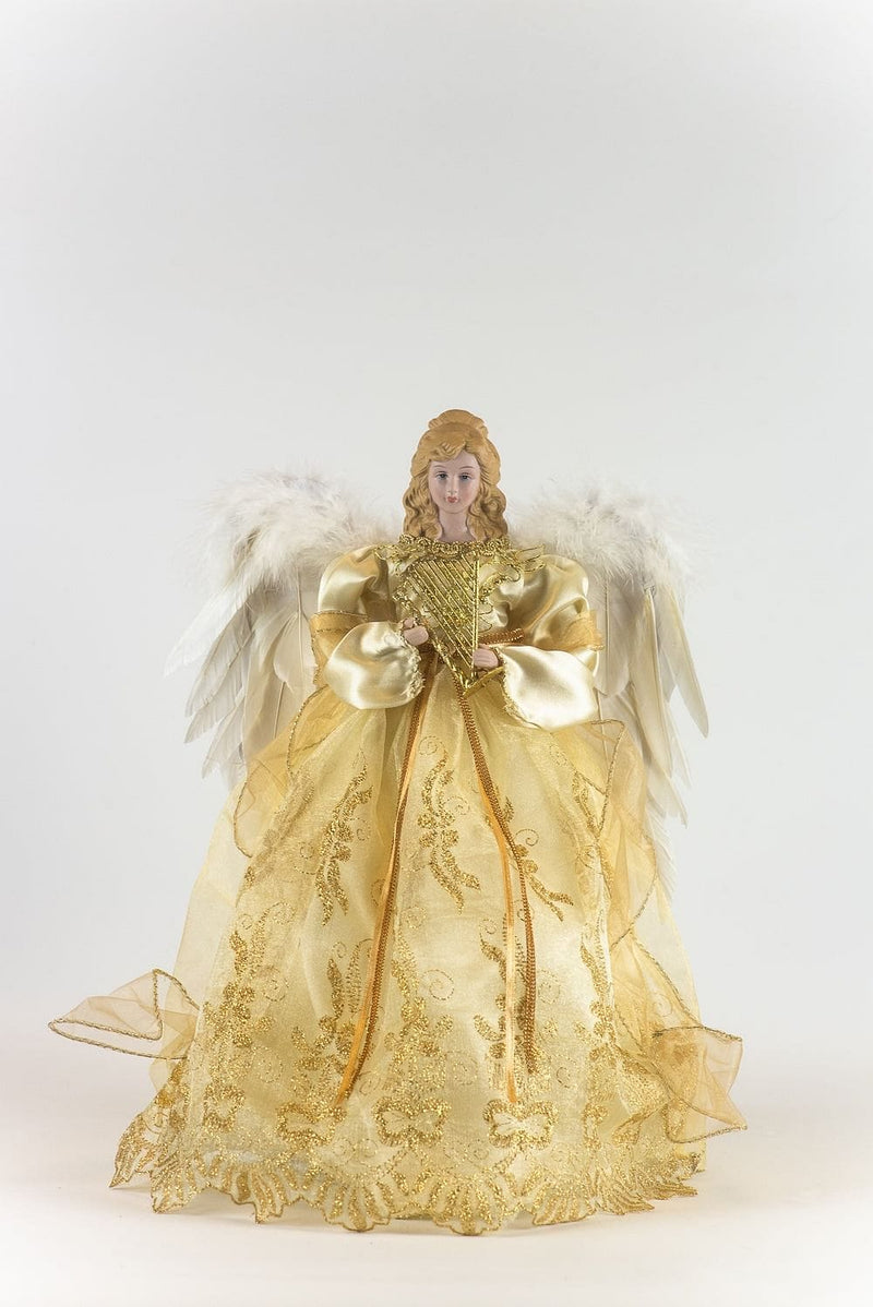 16 Inch Angel Tree Topper - Butter Gold - Shelburne Country Store