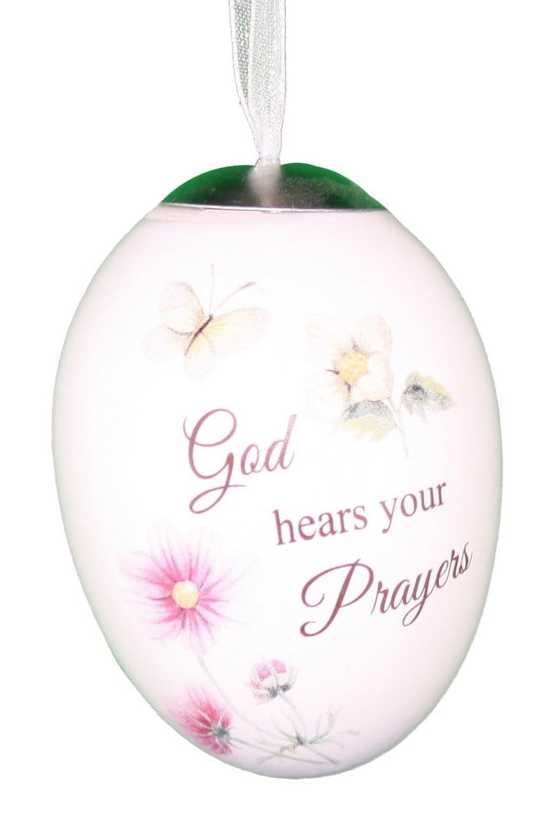 Giftcraft Ceramic Egg - God Hears - Shelburne Country Store