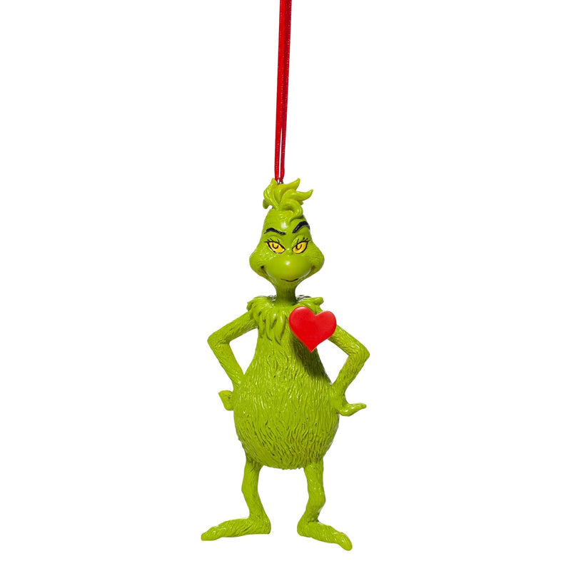 Grinch with Heart Ornament - Shelburne Country Store
