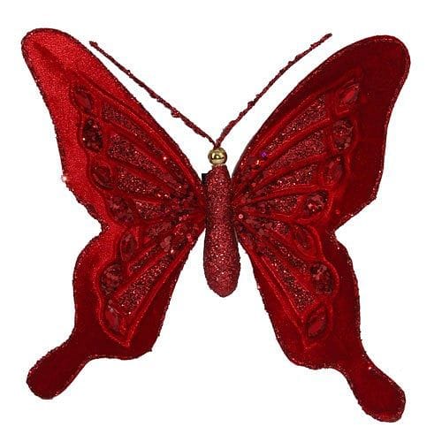 Velvet Red Butterfly Clip - Shelburne Country Store
