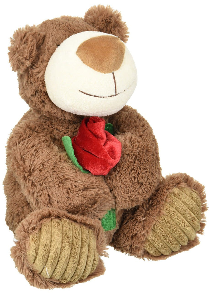 Aurora Mocha Latte Teddy Bear With Stuffed Heart - - Shelburne Country Store