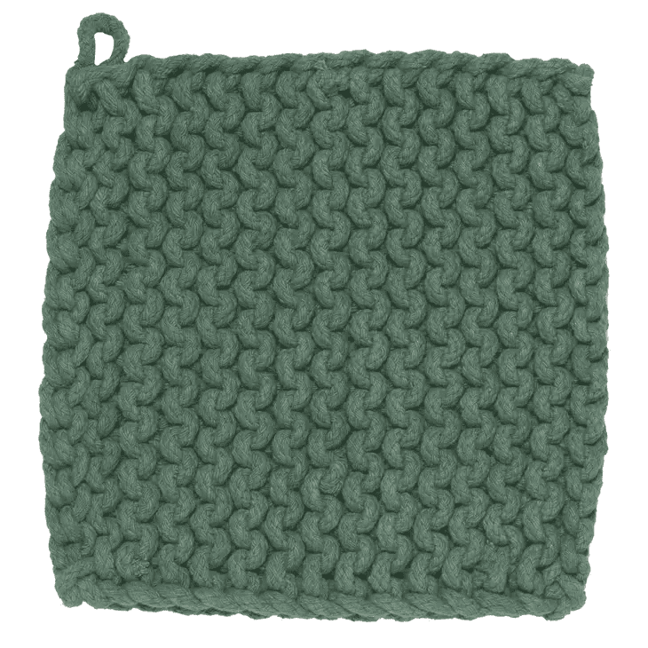 Jade Green Knit Potholder - Shelburne Country Store