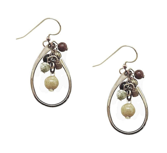Curl With Bead Cluster Dangle Earring - Shelburne Country Store