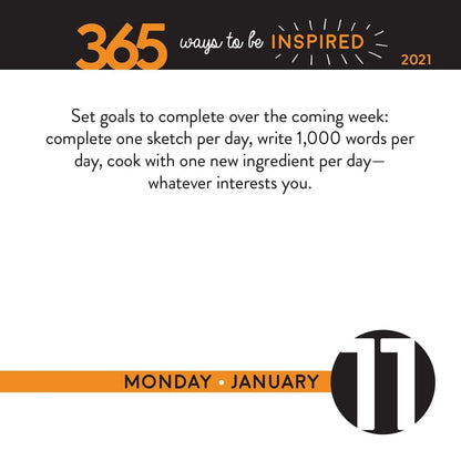 2021 365 Ways To Be Inspired  Day to Day Calendar - Shelburne Country Store