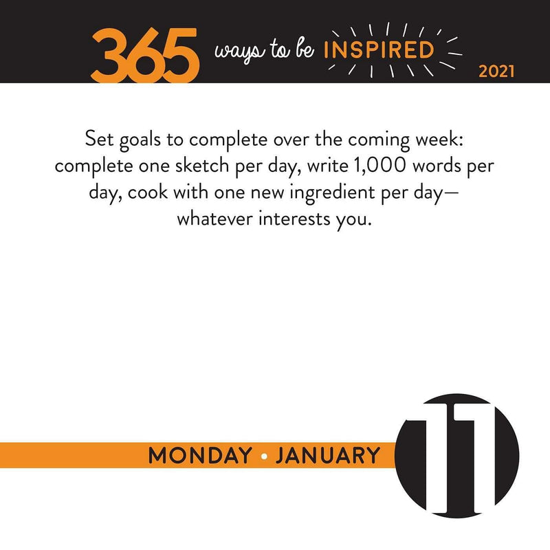 2021 365 Ways To Be Inspired  Day to Day Calendar - Shelburne Country Store