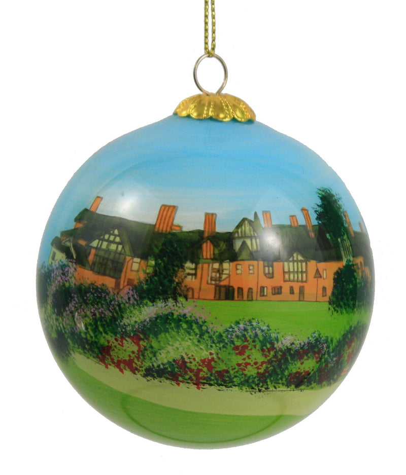 Hand Painted Glass Globe Ornament - The Inn At Shelburne Farms - Shelburne Country Store