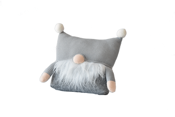 Gnome Throw Pillow - Grey - Shelburne Country Store