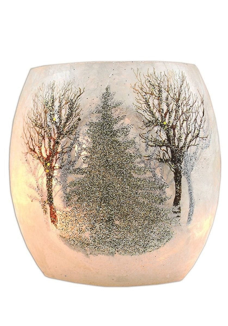 Lighted Glass Jar - Winter Trees - - Shelburne Country Store