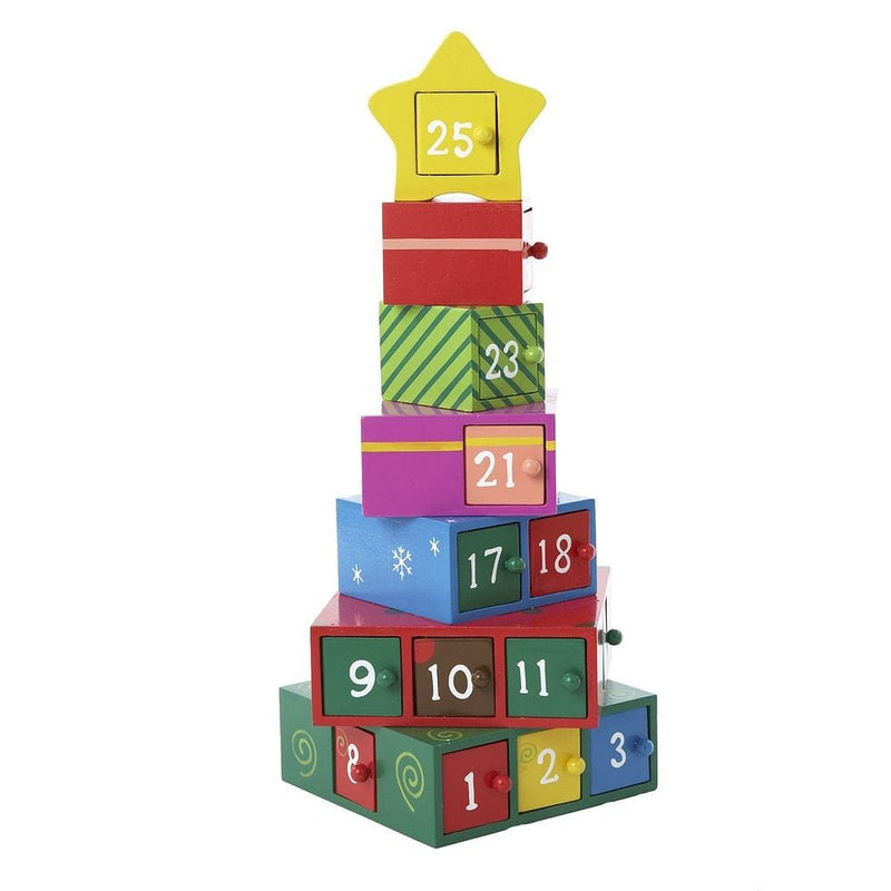 13 inch Wooden Gifts Tree Advent Calendar - Shelburne Country Store