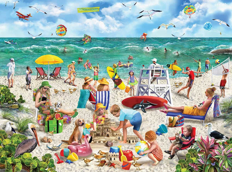 Beach Day - Seek & Find - 1000 Piece Jigsaw Puzzle - Shelburne Country Store