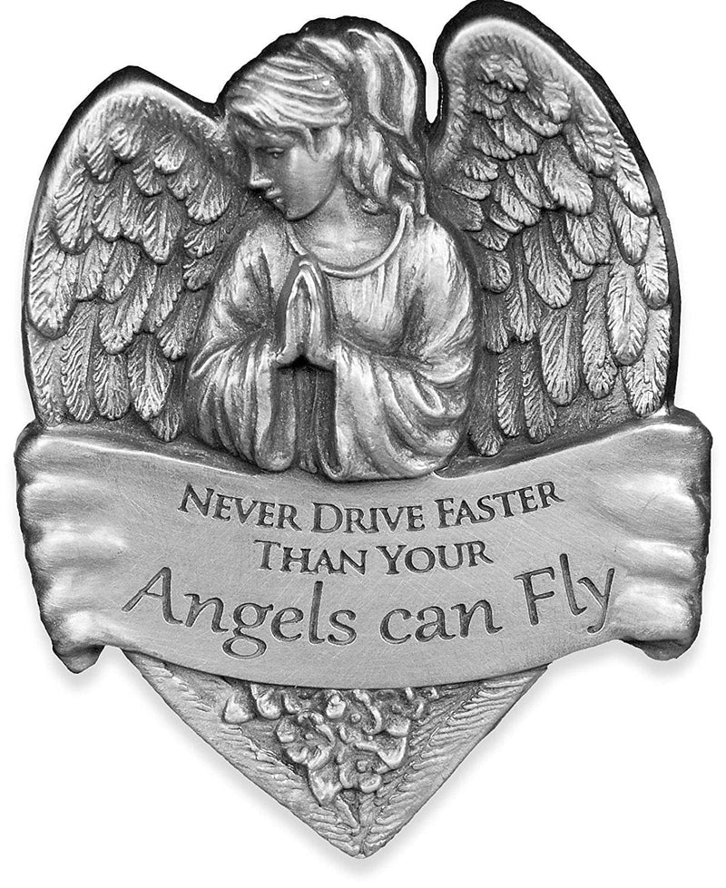 Guardian Angel Visor Clip "Never Drive Faster Than Your Angels Can Fly" - Shelburne Country Store