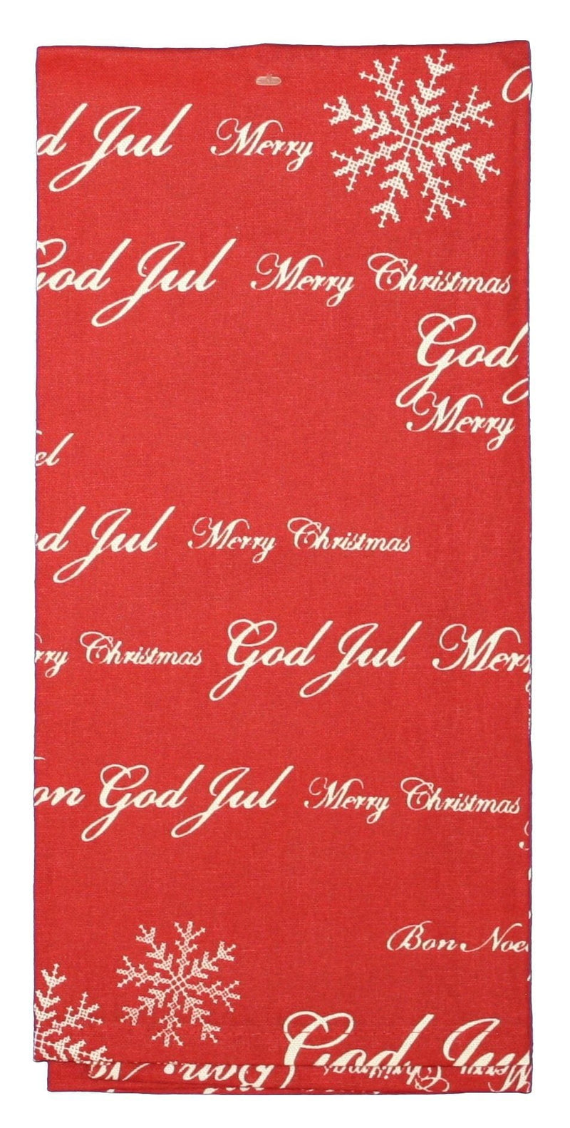 Merry Christmas Sayings Kitchen Towel in  Red - Shelburne Country Store