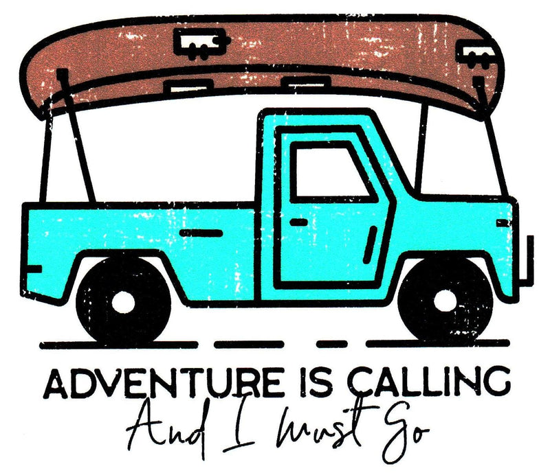 Adventure Is Calling Must Go Canoe Truck Sticker - Shelburne Country Store