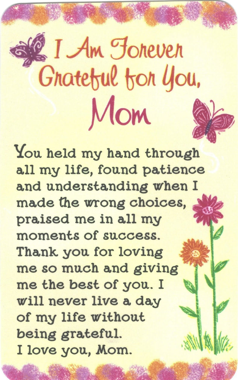 I Am Forever Grateful For You Mom - Wallet Card - Shelburne Country Store
