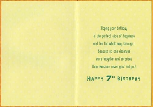 Cool Pizza 7th  Birthday Card - Shelburne Country Store