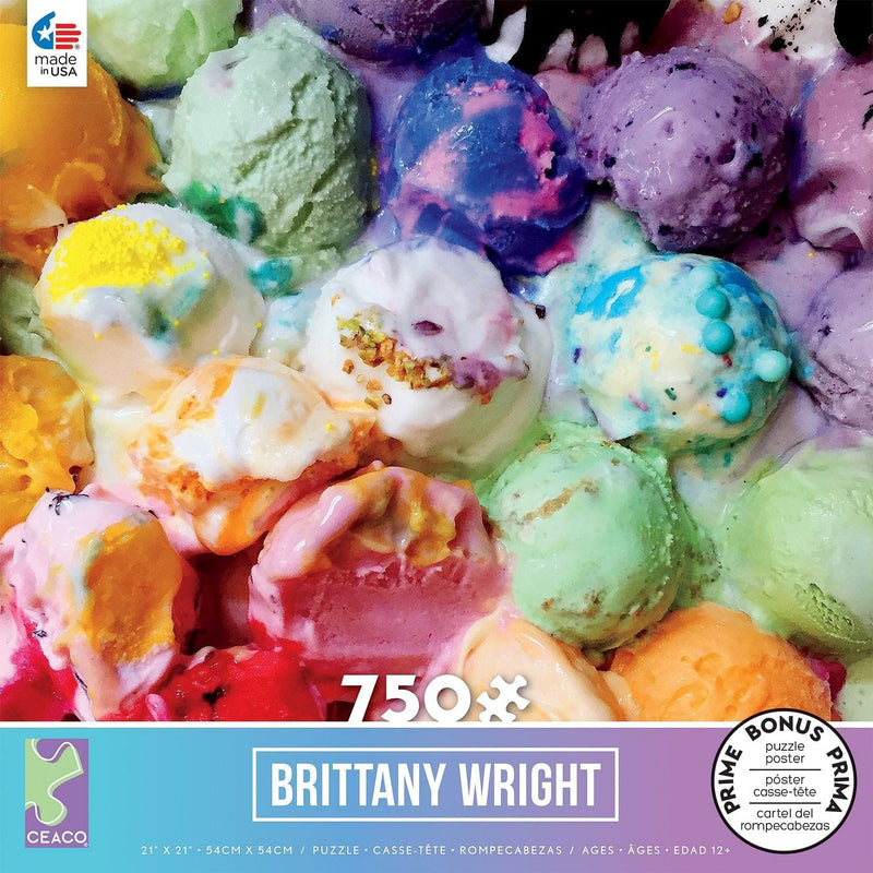 Brittany Wright - Melted Ice Cream - 750 Piece Puzzle - Shelburne Country Store