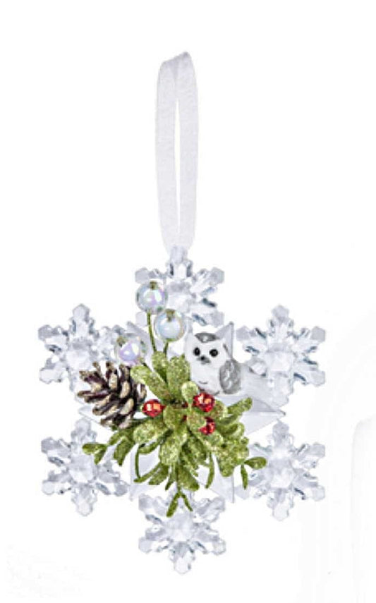 Pine Owl Snowflake Ornament - Style #1 - Shelburne Country Store