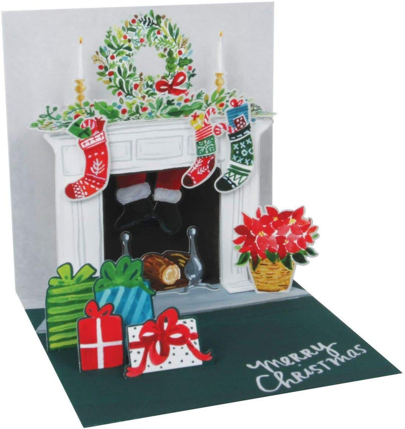 Holiday Mantel Light-Up  Pop Up Card - Shelburne Country Store