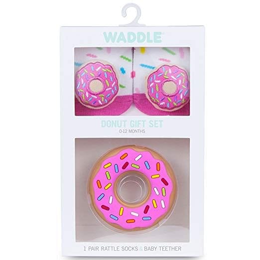 Donut Sock and Rattle Gift Set - Shelburne Country Store