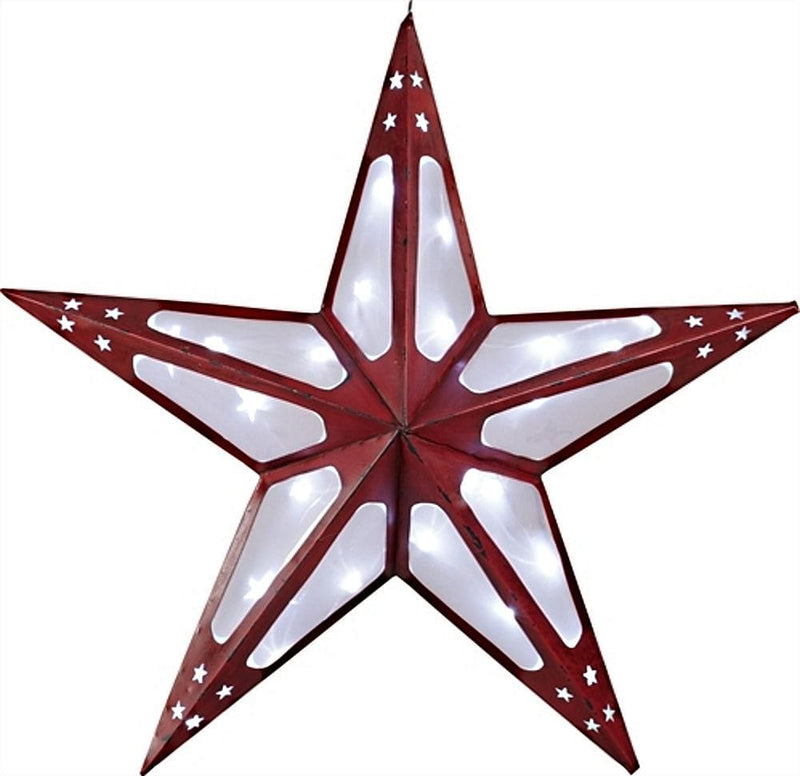 Metal Light Up Star Decor - Red - Shelburne Country Store