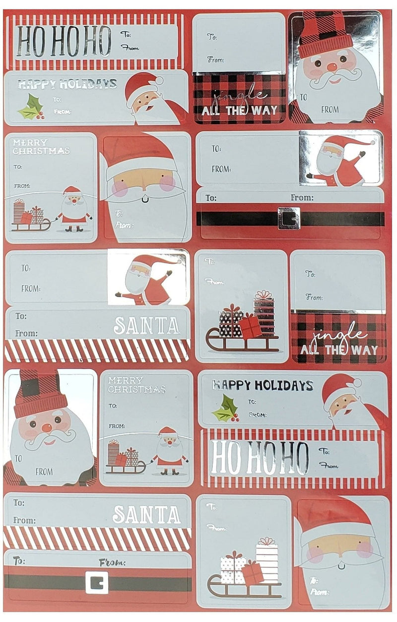 80 Peel & Stick Foil Gift Tags - - Shelburne Country Store