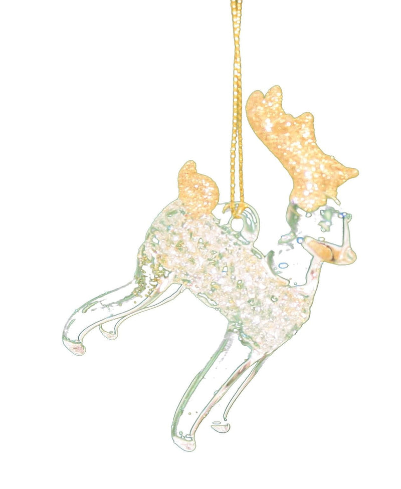 Spunglass Ornament - Gold Reindeer - Shelburne Country Store