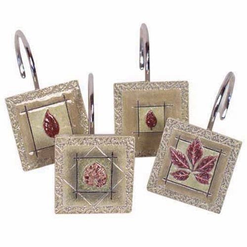 Blonder Home Accents Expressions Leaf Diaries Shower Hooks, Set Of 12 - Shelburne Country Store