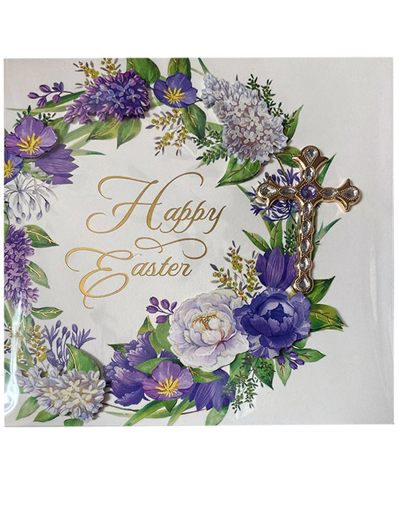 Wreath Cross  Easter Card - Shelburne Country Store