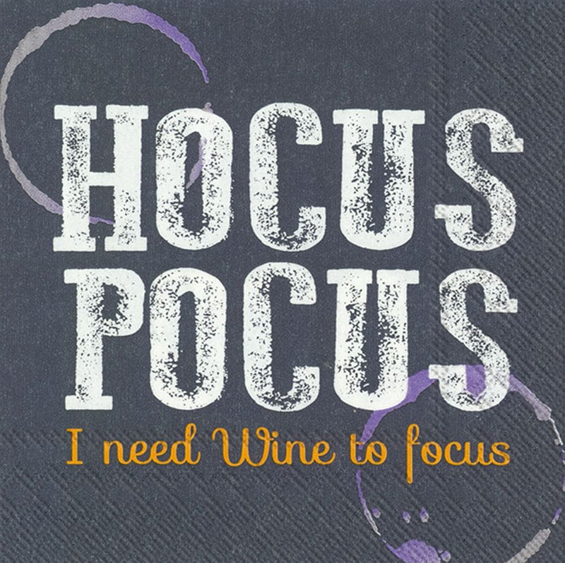 Hocus Pocus Need Wine to Focus - Cocktail Napkin - Shelburne Country Store