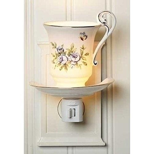 Teacup with Blue Roses Nightlight - Shelburne Country Store