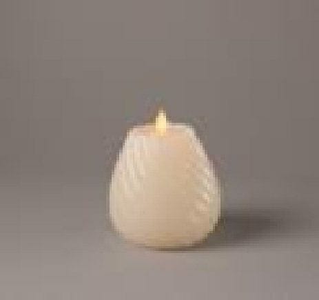 LED Soreal Pear Candle - Bisque - 4x4.5 - Shelburne Country Store