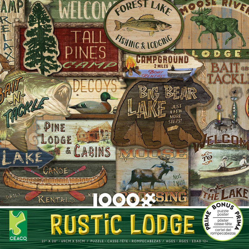 Rustic Lodge 1000 Piece Puzzle - - Shelburne Country Store