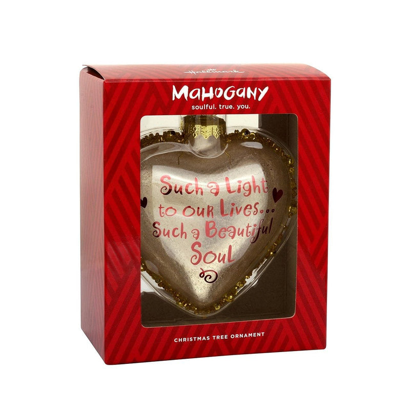 Hallmark Mahogany Such A Light Heart Glass Christmas Ornament - Shelburne Country Store