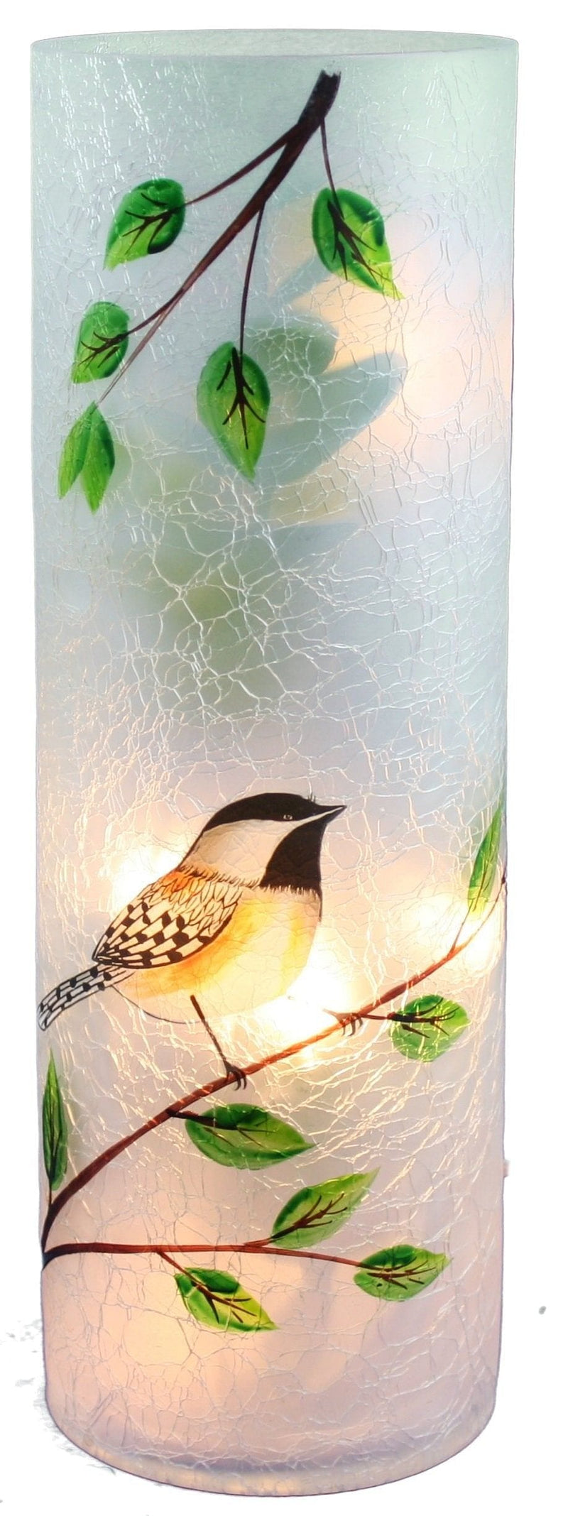 Round Glass Bird Vase W/LED - Large - Shelburne Country Store
