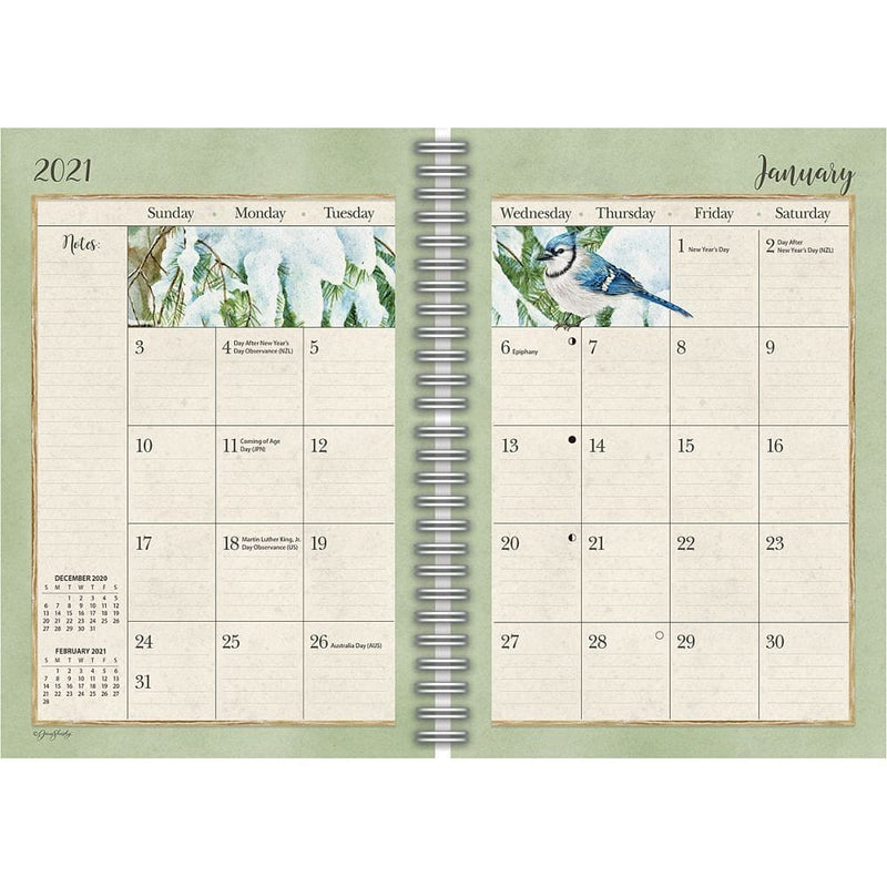 2021 Birds in the Garden Spiral Engagment Planner - Shelburne Country Store