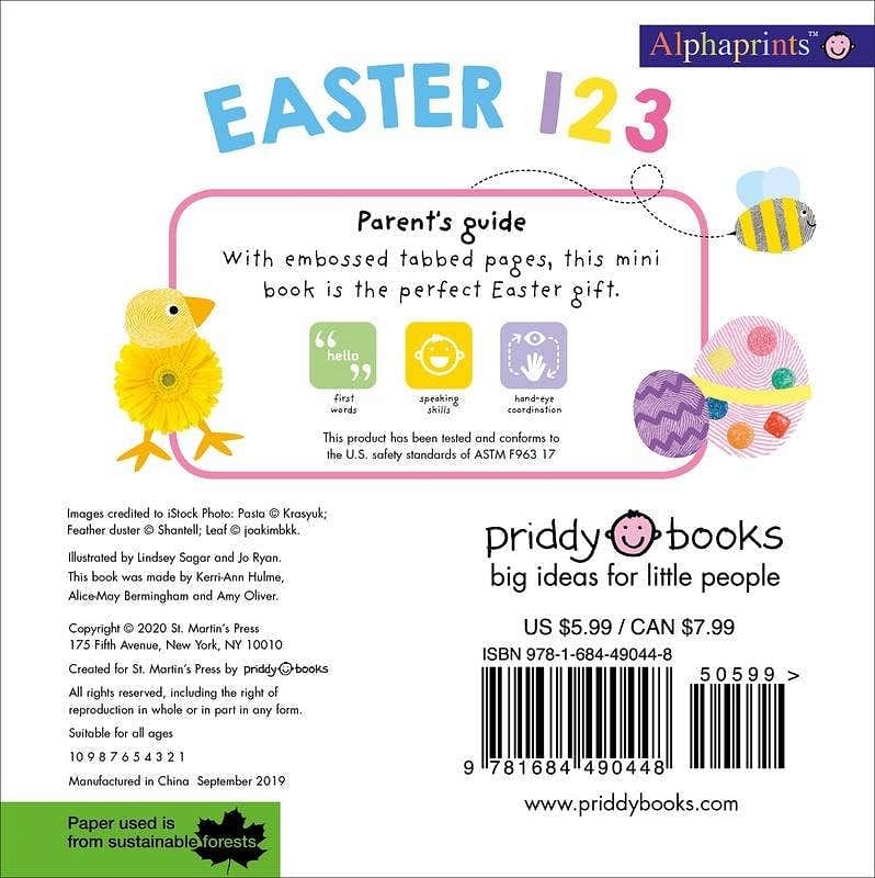 Alphaprints: Easter 123 - Board Book - Shelburne Country Store