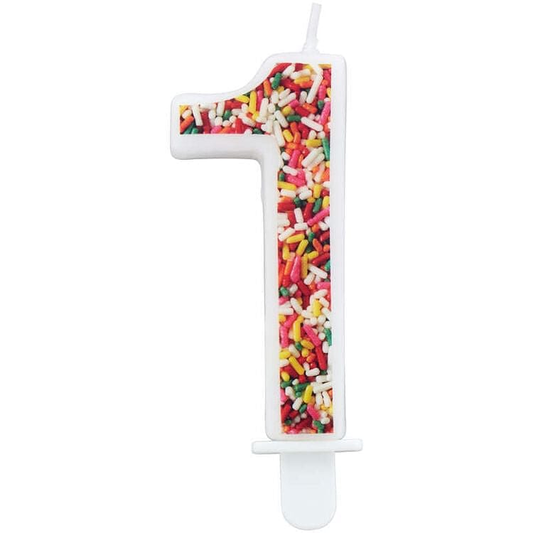 Sprinkle on the Birthday Fun Number 1 Birthday Candle - Shelburne Country Store