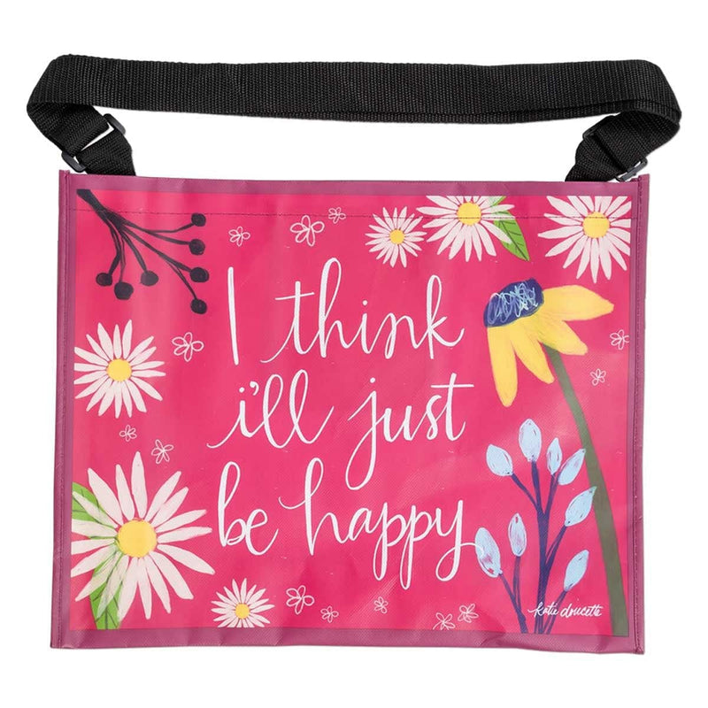 Horizontal Shopping Tote Bag - Just Be Happy - Shelburne Country Store