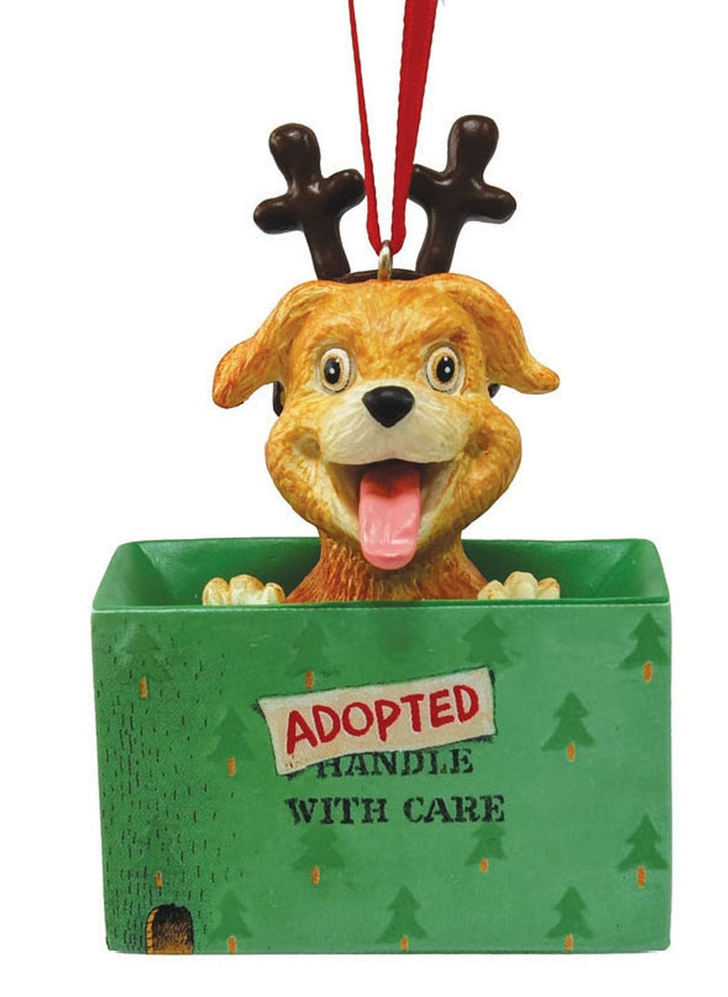 Adopted for Christmas Dog Ornament - Shelburne Country Store