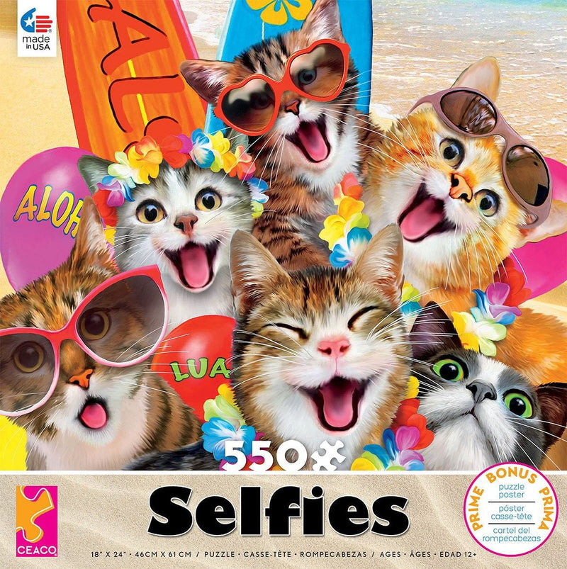 Selfies: Waikiki Beach Party 550 Piece Puzzle - Shelburne Country Store
