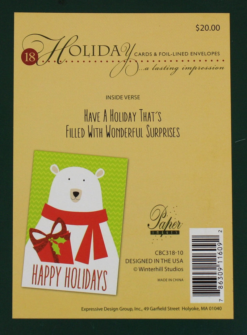18 Count Luxury Favorites - Happy Holidays Polarbear - Shelburne Country Store