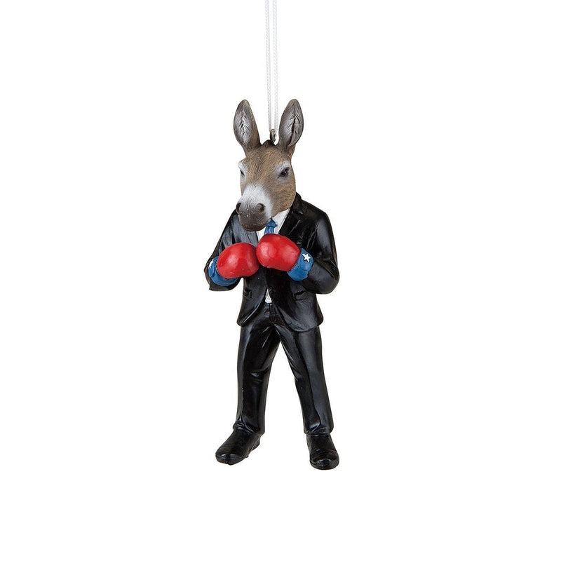 Boxing Donkey Ornament - Shelburne Country Store